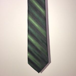 Dark Green/Black Diagonal Striped Express Neck Tie